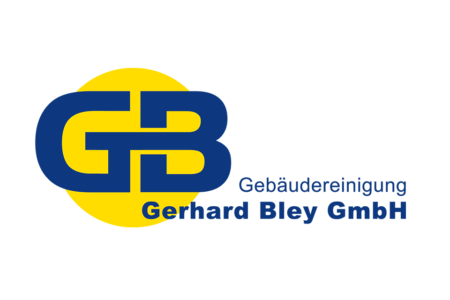 Firmenlogo der Gerhard Bley GmbH mit Initialen GB in Blau-Gelb